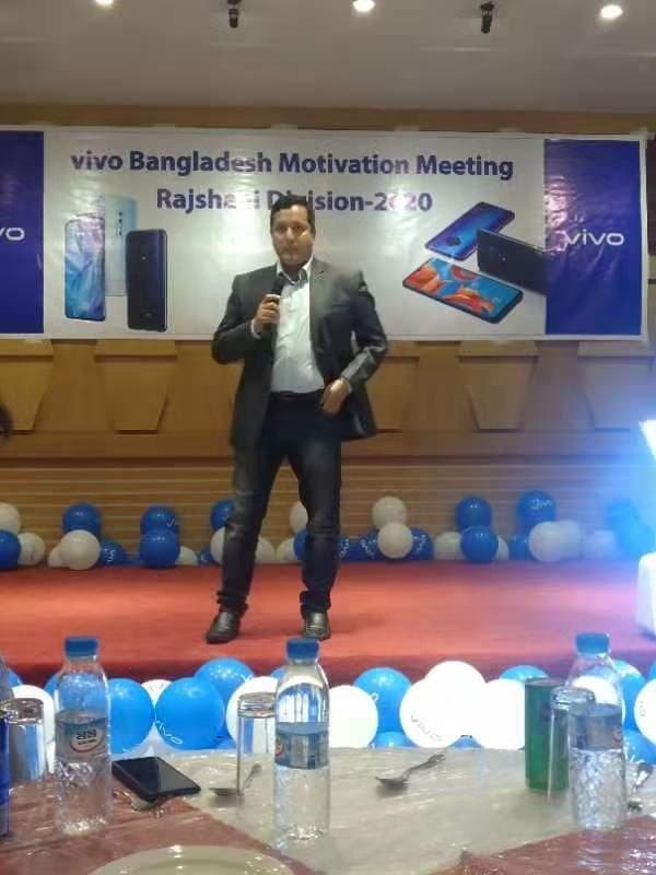 Addressing a vivo motivation meeting in Rajshahi